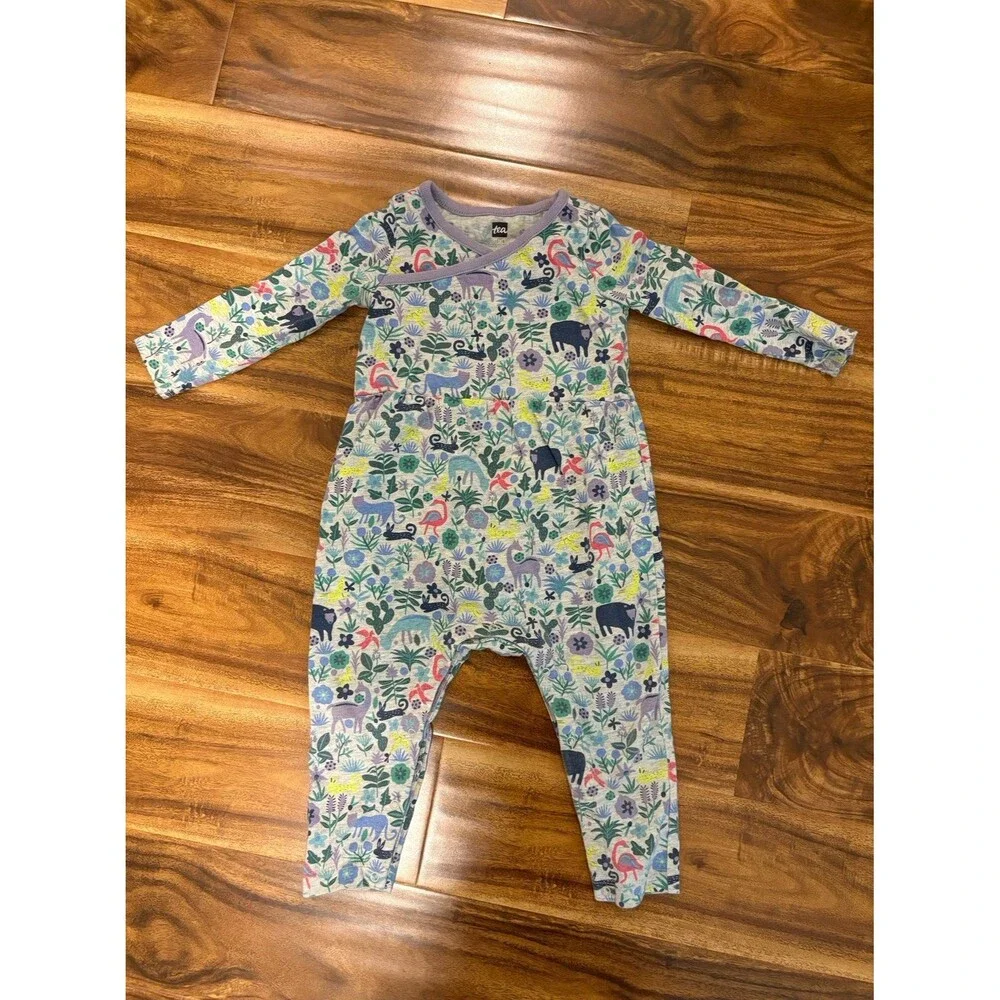 Tea Collection Long Sleeve Rompers, size 12-18 months